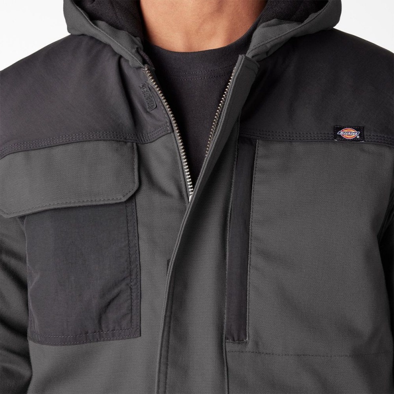 Men's Dickies DuraTech Renegade FLEX Duck Jacket Grey | 361954ANW