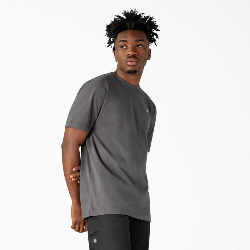 Men's Dickies Eagle Barrel Heavyweight T-Shirt Grey | 317960ITG