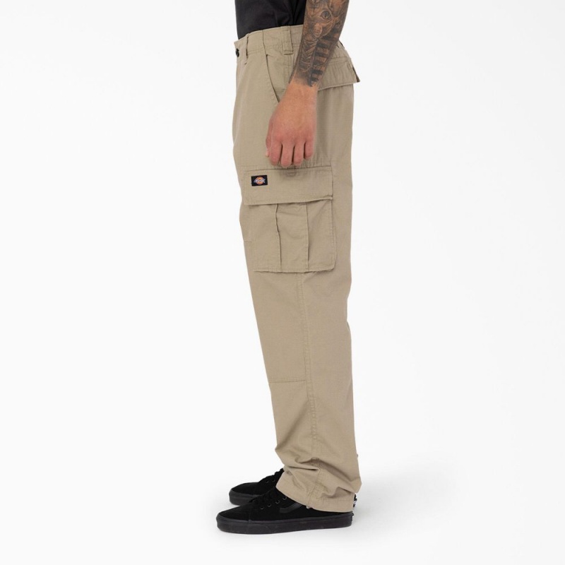 Men's Dickies Eagle Bend Relaxed Fit Double Knee Cargo Pants Grey | 059843IMB