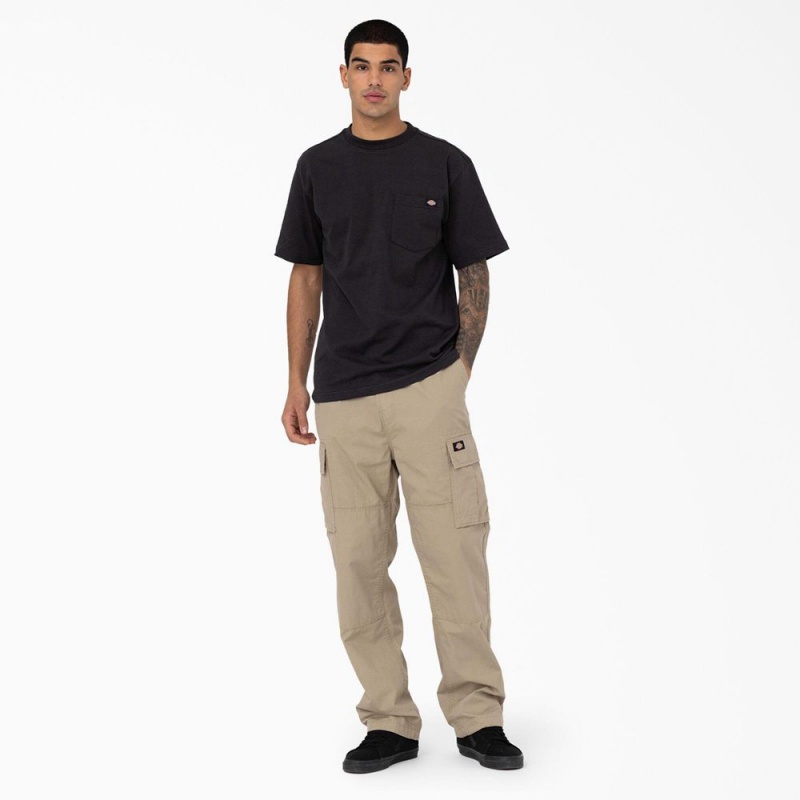 Men's Dickies Eagle Bend Relaxed Fit Double Knee Cargo Pants Grey | 059843IMB