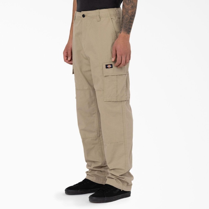 Men's Dickies Eagle Bend Relaxed Fit Double Knee Cargo Pants Grey | 059843IMB