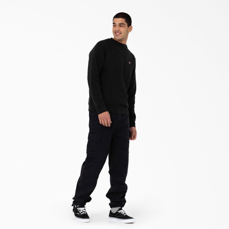 Men's Dickies Eagle Bend Relaxed Fit Double Knee Cargo Pants Black | 972564LMH