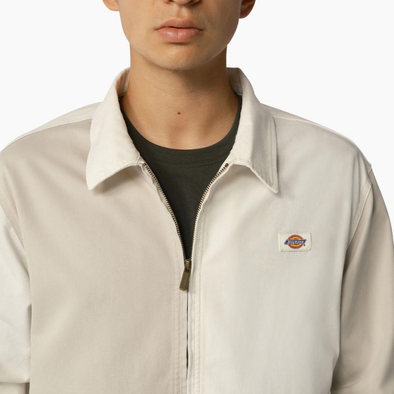 Men's Dickies Eddyville Jacket White | 034592UDI