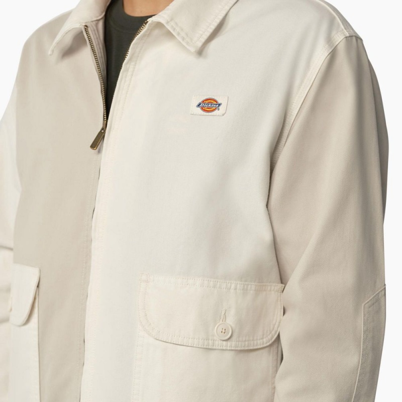 Men's Dickies Eddyville Jacket White | 034592UDI