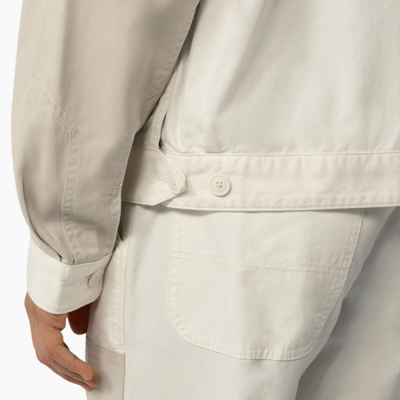 Men's Dickies Eddyville Jacket White | 034592UDI