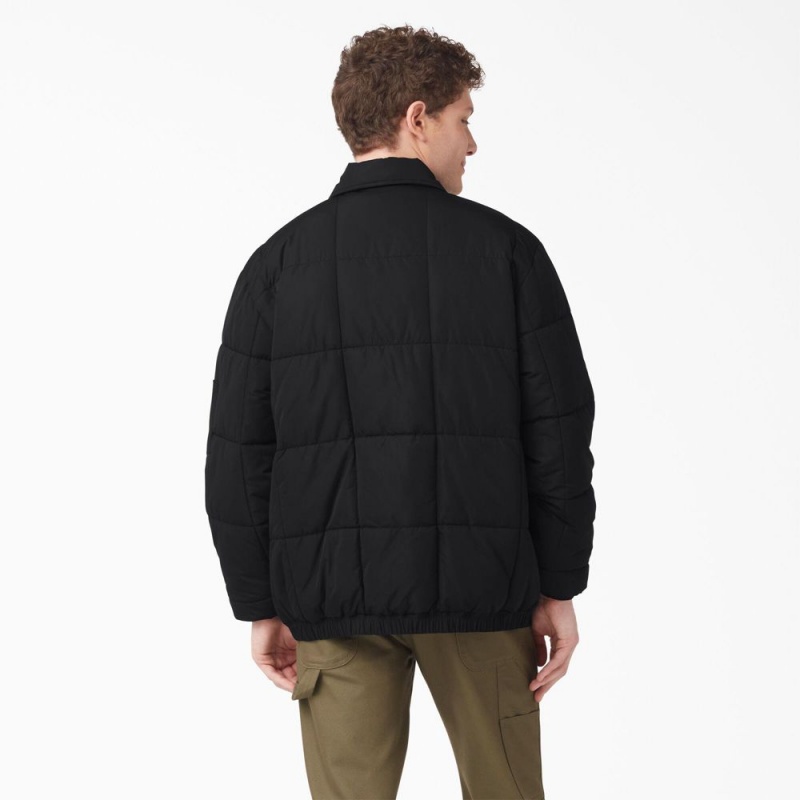 Men's Dickies Eisenhower Puffer Jacket Black | 175093GYO