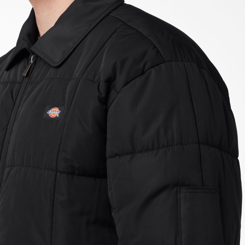 Men's Dickies Eisenhower Puffer Jacket Black | 175093GYO