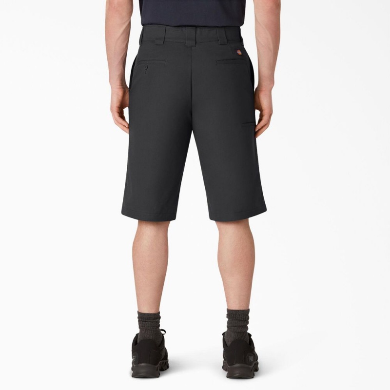 Men's Dickies FLEX Cooling Active Waist Regular Fit Shorts Black | 586301SRQ