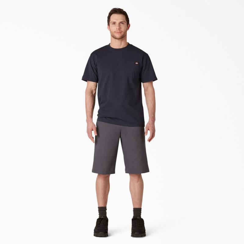 Men's Dickies FLEX Cooling Active Waist Regular Fit Shorts Black | 586301SRQ