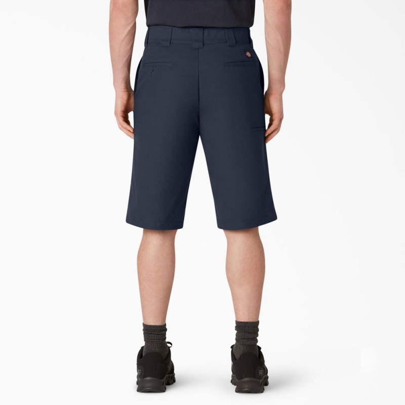 Men's Dickies FLEX Cooling Active Waist Regular Fit Shorts Navy | 946103UWT