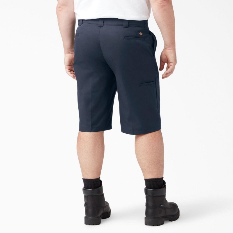 Men's Dickies FLEX Cooling Active Waist Regular Fit Shorts Navy | 946103UWT