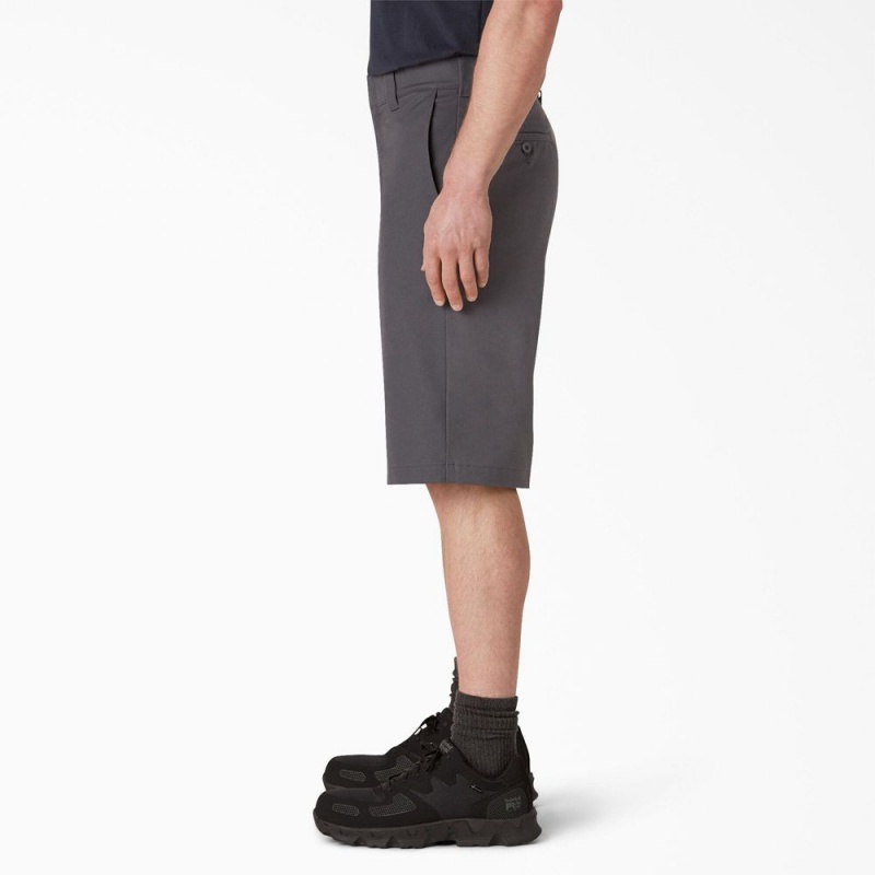 Men's Dickies FLEX Cooling Active Waist Regular Fit Shorts Grey | 496135LJU