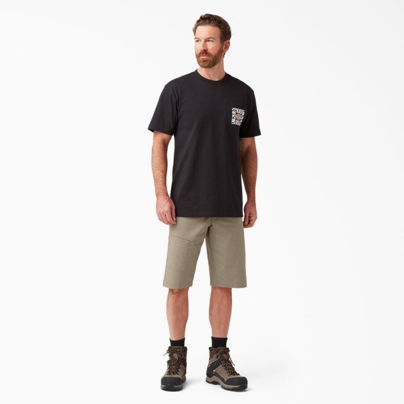 Men's Dickies FLEX Cooling Regular Fit Utility Shorts Grey | 054937UJD