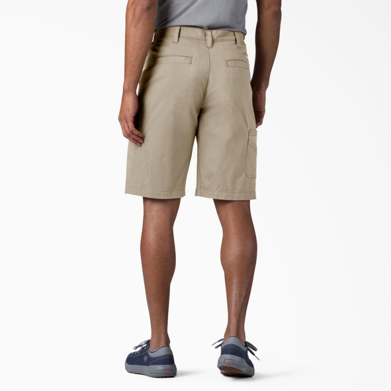 Men's Dickies FLEX Cooling Regular Fit Utility Shorts Grey | 418659OLU