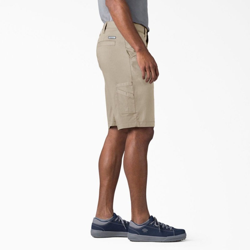 Men's Dickies FLEX Cooling Regular Fit Utility Shorts Grey | 418659OLU