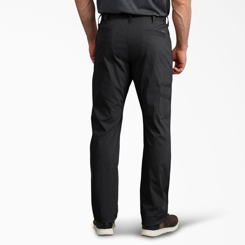 Men's Dickies FLEX Cooling Relaxed Fit Pants Black | 409256EIA