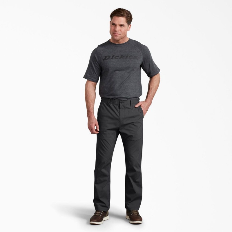 Men's Dickies FLEX Cooling Relaxed Fit Pants Black | 409256EIA