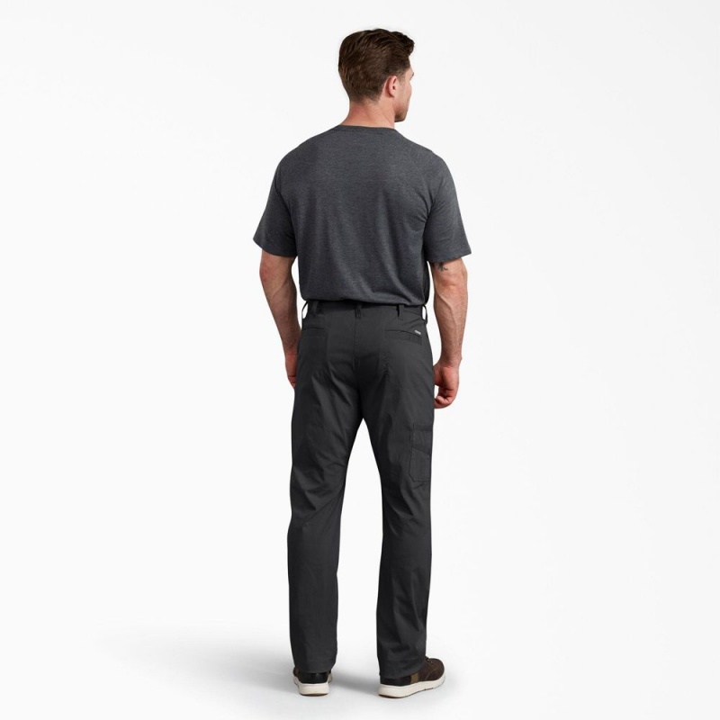 Men's Dickies FLEX Cooling Relaxed Fit Pants Black | 409256EIA