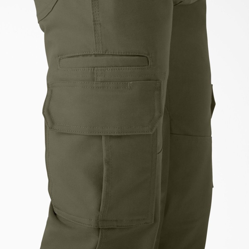 Men's Dickies FLEX DuraTech Relaxed Fit Duck Cargo Pants Green | 049867MTA