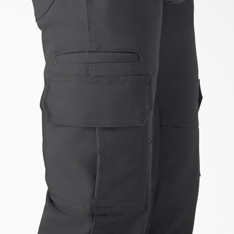 Men's Dickies FLEX DuraTech Relaxed Fit Duck Cargo Pants Black | 235879KYL