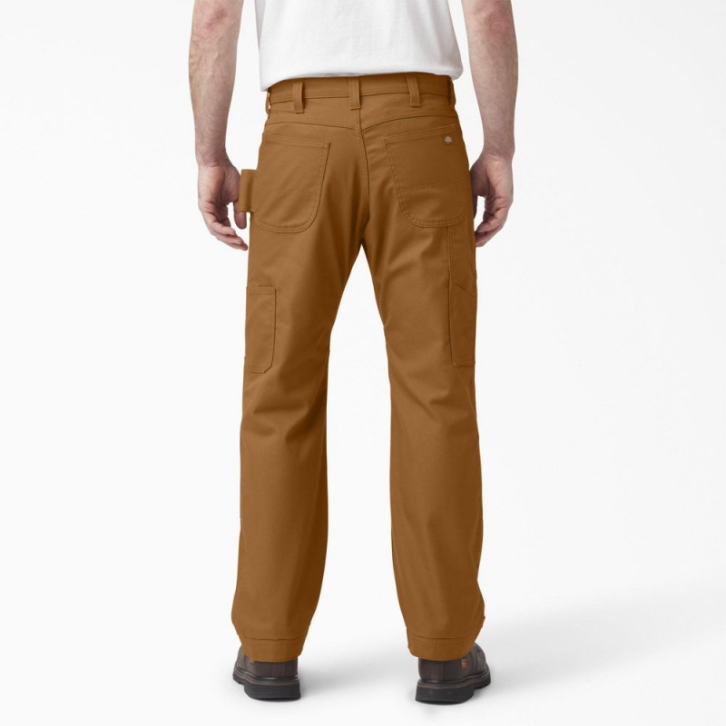 Men's Dickies FLEX DuraTech Relaxed Fit Duck Pants Brown | 628473VZD