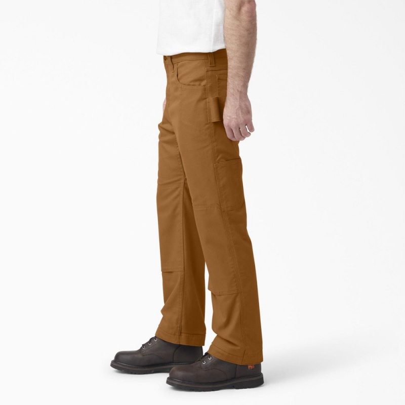 Men's Dickies FLEX DuraTech Relaxed Fit Duck Pants Brown | 628473VZD