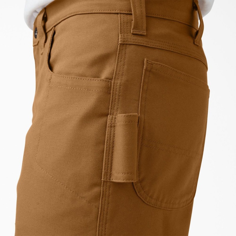 Men's Dickies FLEX DuraTech Relaxed Fit Duck Pants Brown | 628473VZD