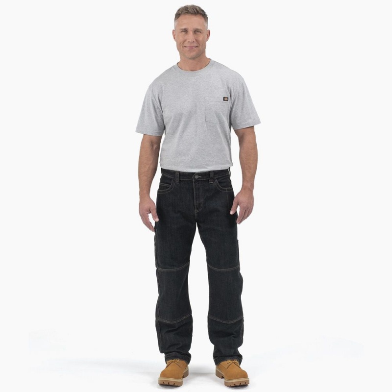 Men's Dickies FLEX DuraTech Relaxed Fit Jeans Blue | 142935LZP