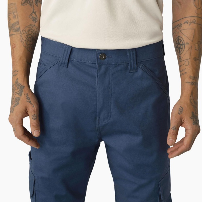 Men's Dickies FLEX DuraTech Relaxed Fit Ripstop Cargo Pants Blue | 430592WYL