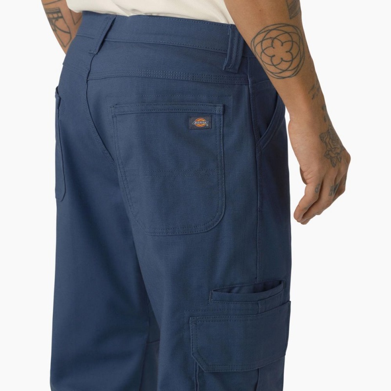 Men's Dickies FLEX DuraTech Relaxed Fit Ripstop Cargo Pants Blue | 430592WYL