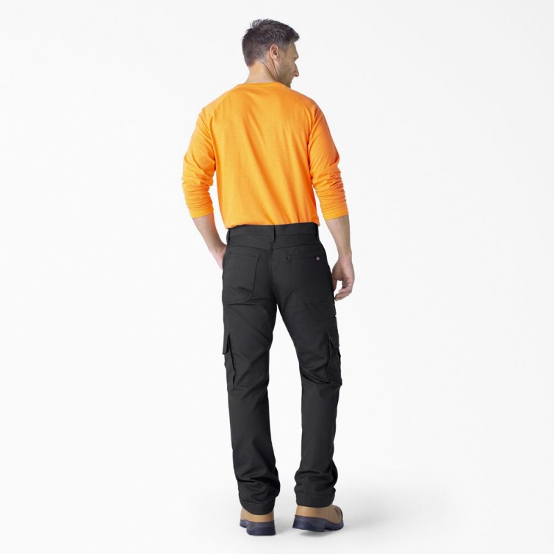 Men's Dickies FLEX DuraTech Relaxed Fit Ripstop Cargo Pants Black | 708953NXG