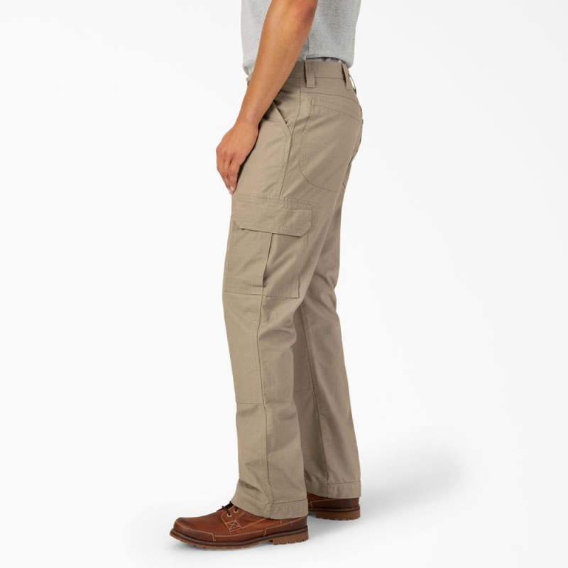 Men's Dickies FLEX DuraTech Relaxed Fit Ripstop Cargo Pants Grey | 968105BZA