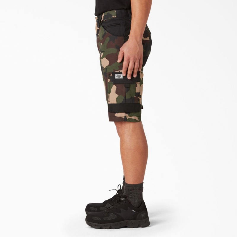 Men's Dickies FLEX Performance Workwear GDT Cargo Shorts Brown | 241950AVD