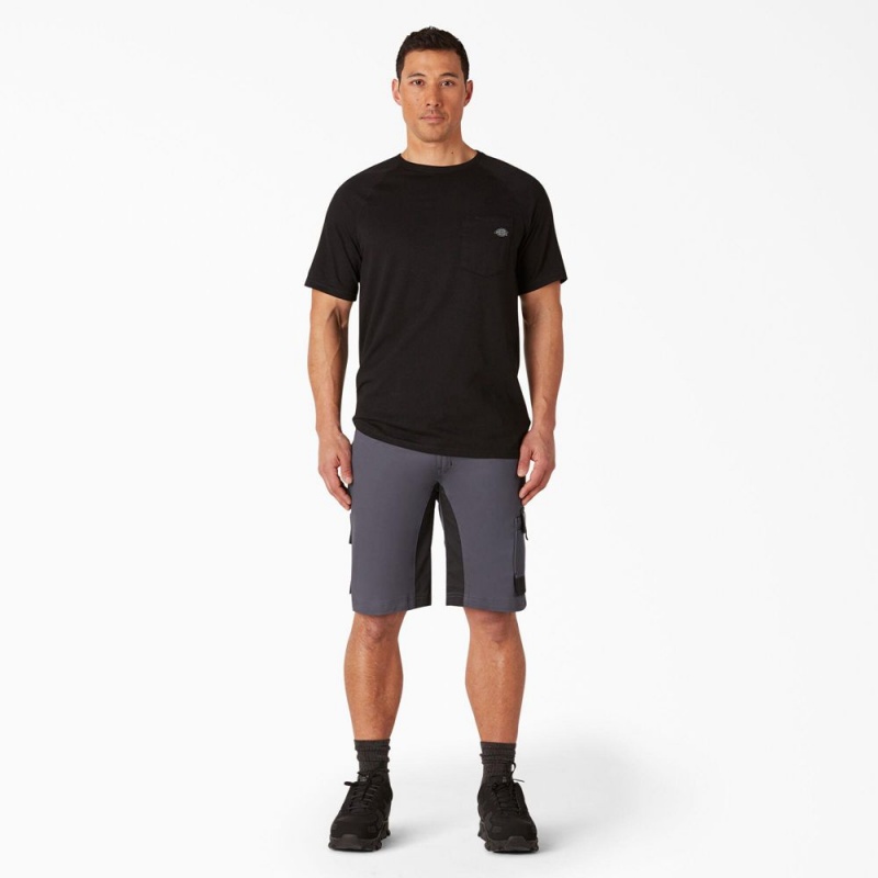 Men's Dickies FLEX Performance Workwear GDT Cargo Shorts Grey | 679105FYQ