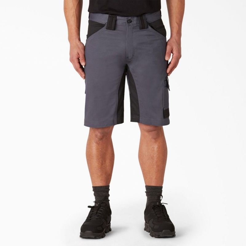 Men\'s Dickies FLEX Performance Workwear GDT Cargo Shorts Grey | 679105FYQ