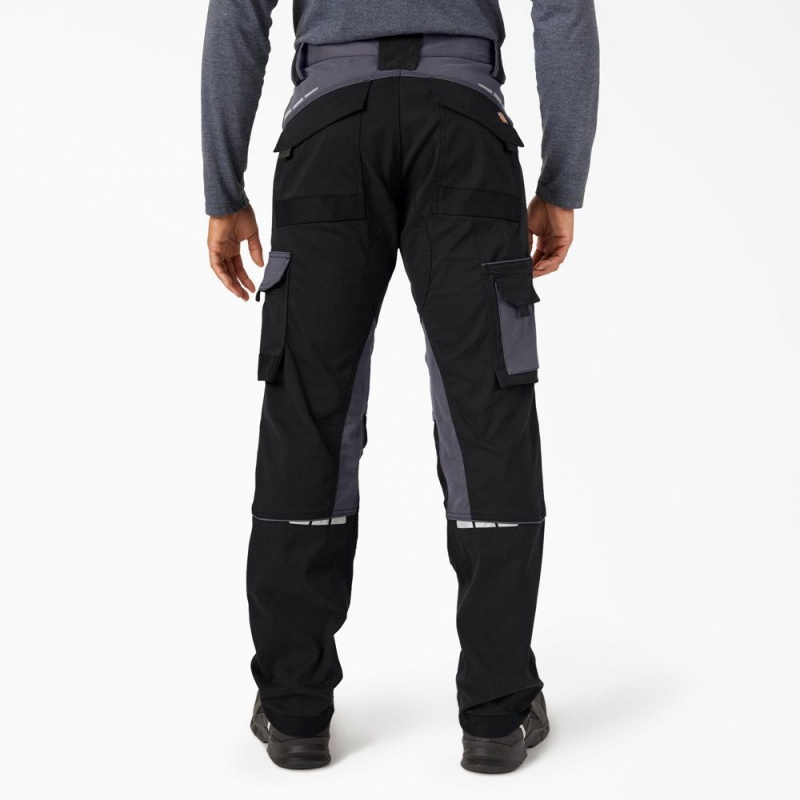 Men's Dickies FLEX Performance Workwear Regular Fit Pants Black | 163427ZQJ