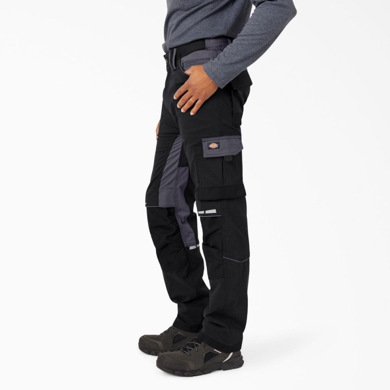 Men's Dickies FLEX Performance Workwear Regular Fit Pants Black | 163427ZQJ