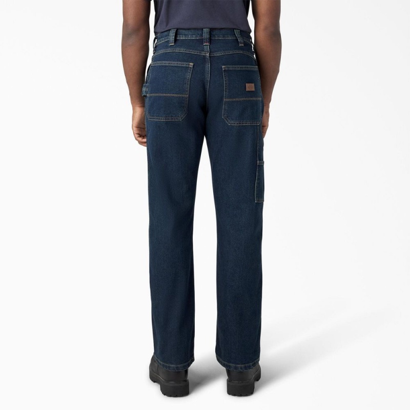 Men's Dickies FLEX Regular Fit Carpenter Utility Jeans Blue | 729851JWL