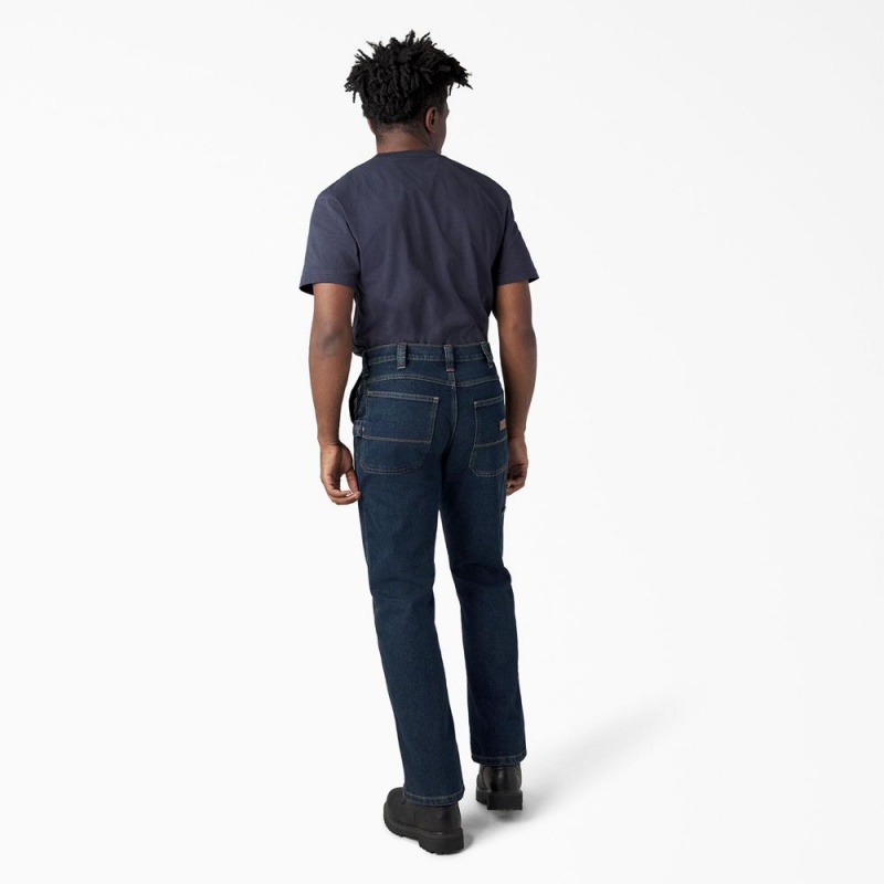 Men's Dickies FLEX Regular Fit Carpenter Utility Jeans Blue | 729851JWL