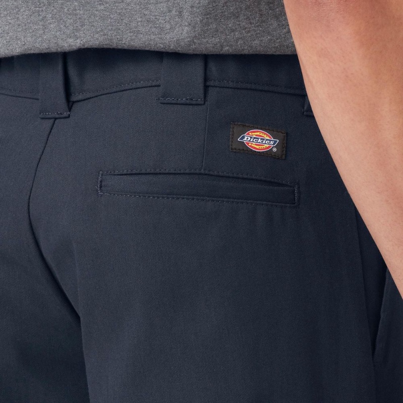 Men's Dickies FLEX Relaxed Fit Cargo Shorts Navy | 872150YKT