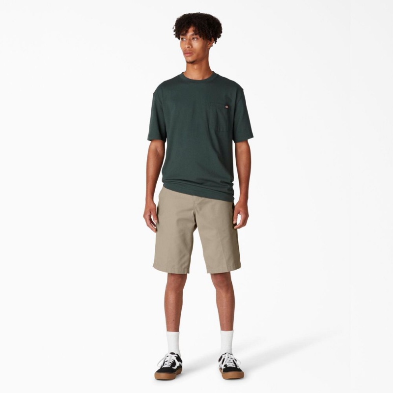 Men's Dickies FLEX Skateboarding Slim Fit Shorts Grey | 502491YDJ