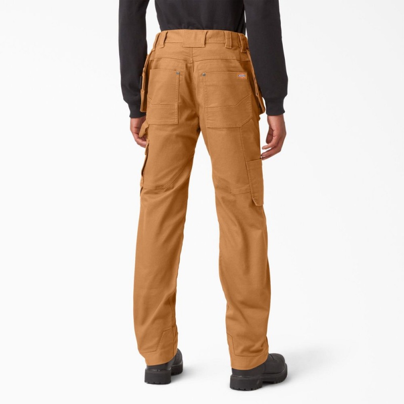 Men's Dickies FLEX Temp-iQ 365 Regular Fit Duck Pants Brown | 520741JGC