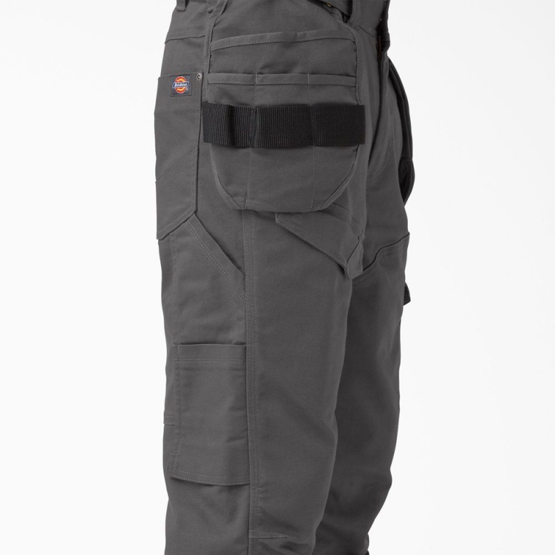 Men's Dickies FLEX Temp-iQ 365 Regular Fit Duck Pants Grey | 507296ZHQ