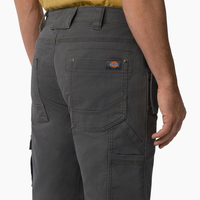 Men's Dickies FLEX Temp-iQ® 365 Regular Fit Tech Duck Shorts Grey | 436012VCS