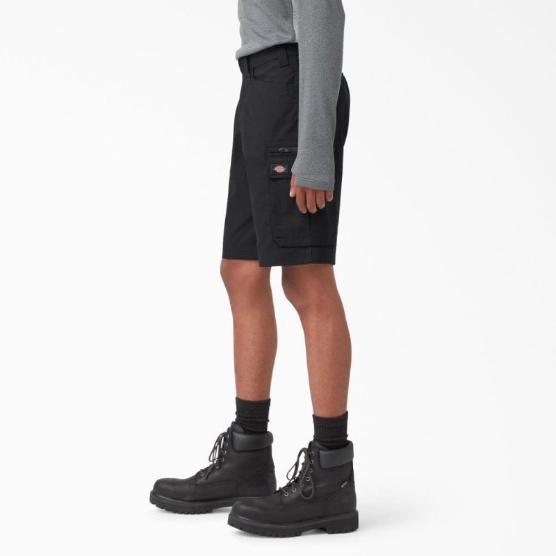 Men's Dickies FLEX Temp-iQ® 365 Regular Fit Shorts Black | 056837OZD