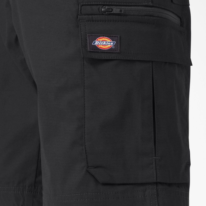 Men's Dickies FLEX Temp-iQ® 365 Regular Fit Shorts Black | 056837OZD