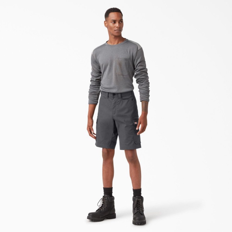 Men's Dickies FLEX Temp-iQ® 365 Regular Fit Shorts Grey | 730862YGN