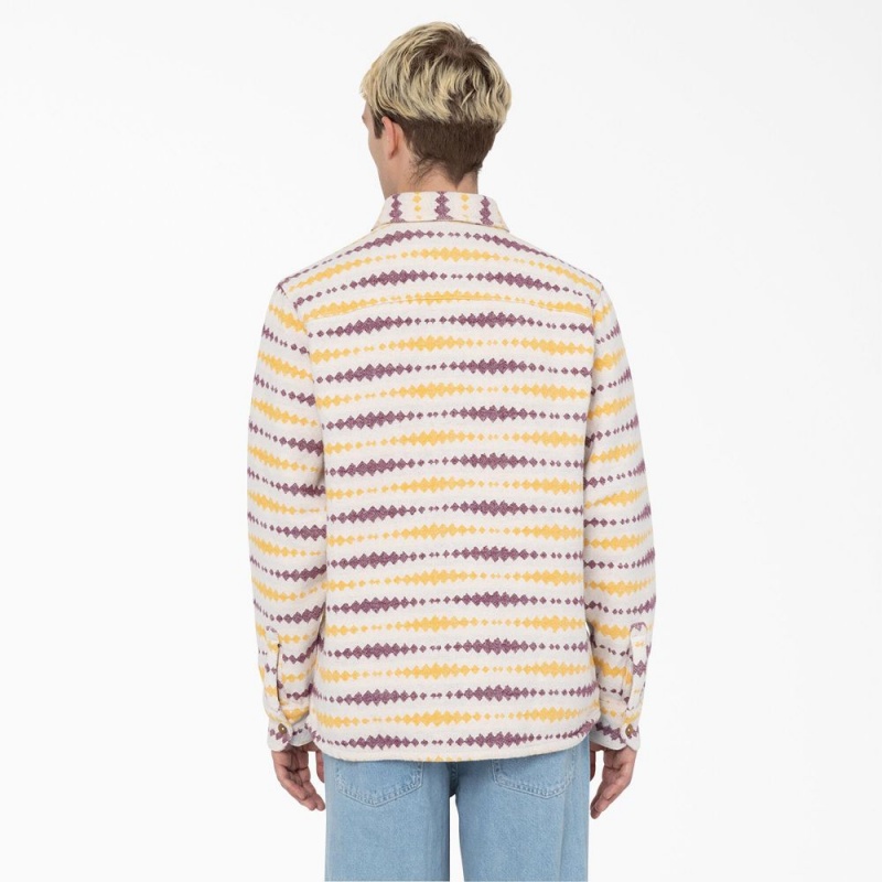 Men's Dickies Falkville Long Sleeve Shirt Yellow | 150267LPH