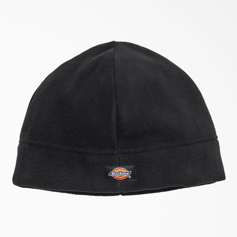 Men\'s Dickies Fleece Beanie Black | 840795MHN