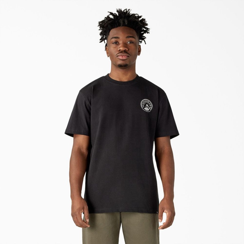 Men's Dickies Full Throttle Heavyweight T-Shirt Black | 612873CLV